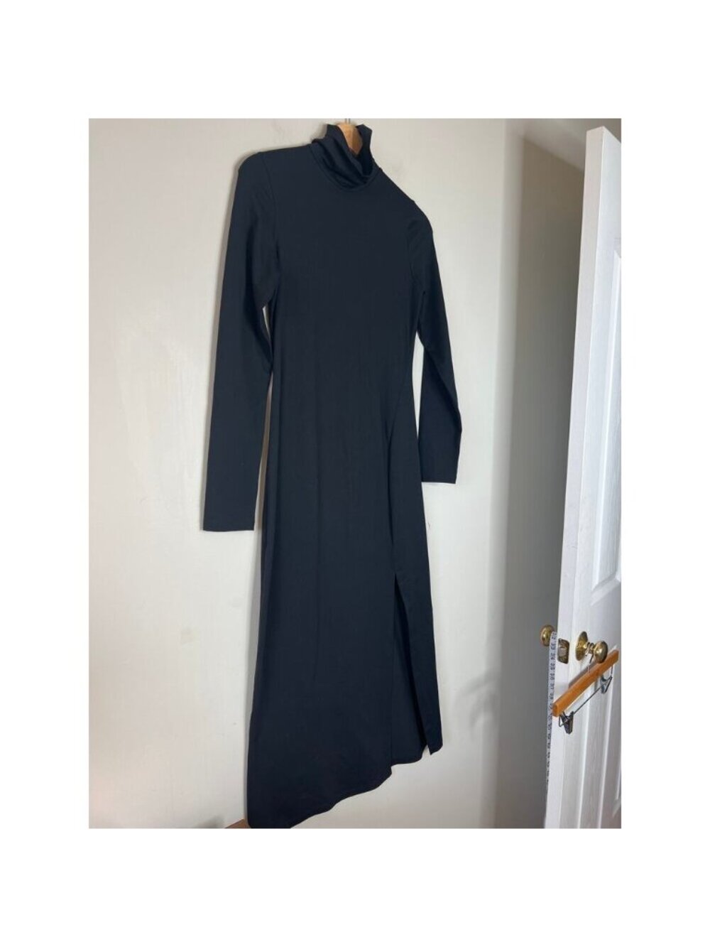 NEW Susana Monaco High Neckline Side Slit Long Sleeve Midi Dress Size: Small - Picture 3 of 7